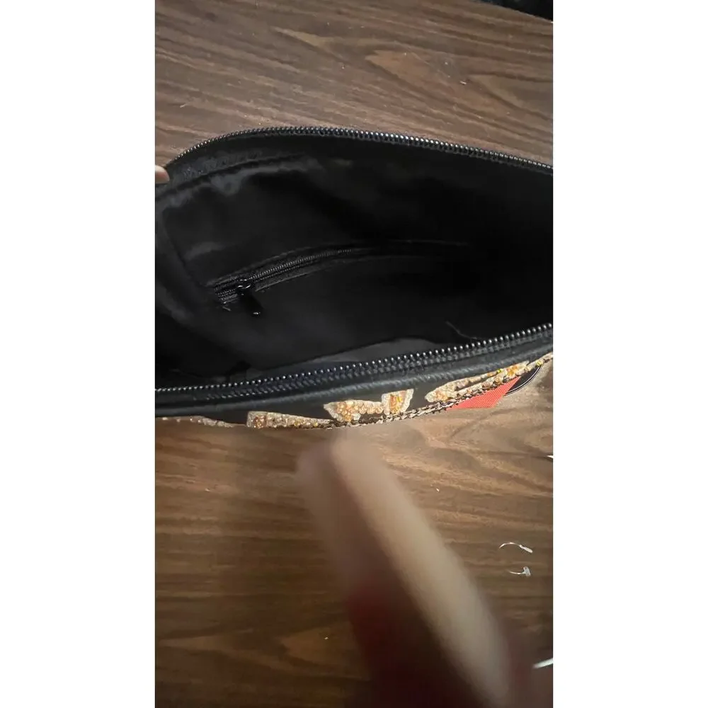 Pianos Man Purse Bag in Red & Black with sequin & beading - Picture 4 of 8